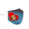 Vizsla Dog Love Print Face Mask