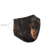 Dachshund On Black Print Face Mask