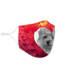 Norfolk Terrier On Heart Print Face Mask