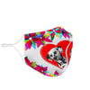 Dalmatian Floral Love Print Face Mask