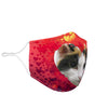 Japanese Bobtail On Heart Print Face Mask