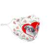 Shih Tzu In Heart Print Face Mask