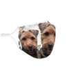 Welsh Terrier On Floral Print Face Mask