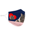 Norwegian Forest Cat Love Print Face Mask