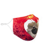 Pekingese On Heart Print Face Mask- Limited Edition