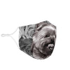 Yorkshire Terrier B&W Print Face Mask