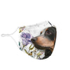 Bluetick Coonhound Floral Print Face Mask