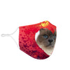 Birman Cat On Heart Print Face Mask