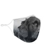 Cute Flat Coated Retriever Print Face Mask