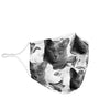 Korat Cat On Floral Print Face Mask