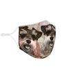 Cute Schnauzer Print Face Mask