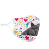 British Shorthair Cat Floral Print Face Mask