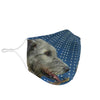 Cute Irish Wolfhound Print Face Mask