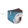 Old English Sheepdog Print Face Mask