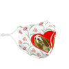 Basset Hound In Heart Print Face Mask