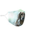 Afghan Hound On Blue Print Face Mask