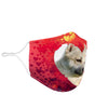 Norwegian Buhund On Heart Print Face Mask