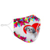 Shih Tzu Floral Print Face Mask