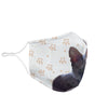 Lovely Devon Rex Cat Paws Print Face Mask