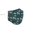 Basenji Dog Paws Patterns Print Face Mask