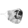 Lovely Rat Terrier On White Print Face Mask