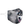 Cute Alaskan Malamute Print Face Mask